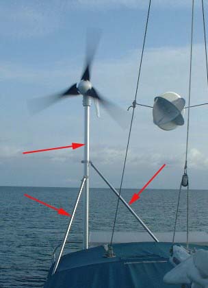 Heavy Duty Mast and Stay Poles mast and stay poles, vibration absorption for mast, mast noise, noisy wind turbine solution, heavy duty, #80 tube