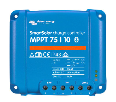 Victron Energy MPPT Charge Controllers 75/10 (12/24V-10A) Victron Energy, BlueSolar, Smart Solar, MPPT, 75/10, SCC010010050R