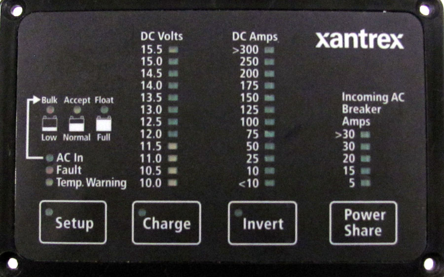 Xantrex Remote Panel for Freedom 458 (84-2056-01) Xantrex, Freedom Remote, 84-2056-01, Freedom Remote Control Panel, remote for Freedom 458, Remote Control for Freedom Combi, Remote Control for Freedom Marine