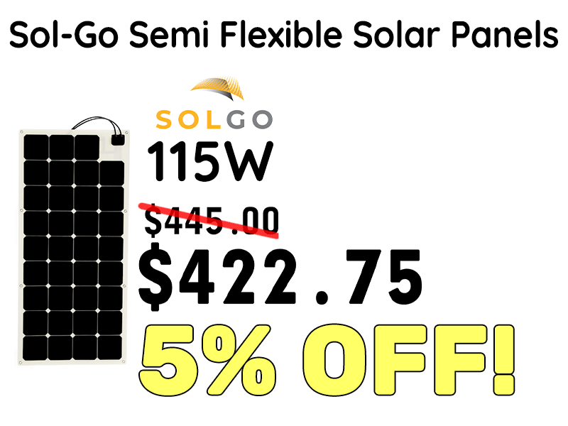 Sol-Go Semi-Flexible Solar Panels 115W and 165W