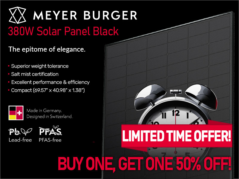 Meyer Burger 380W Black Special Deal - Buy One, Get One 50% Off!