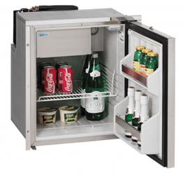 Isotherm CR65 INOX AC/DC Clean Touch Stainless Steel Fridge/Freezer 4-Side Stainless Steel Flange indel, isotherm, CR65, Cruise 65, flange, built-in refrigerator, built-in fridge