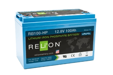 RELiON RB100-HP 12V 100Ah LiFePO4 High Load Battery RELiON RB100-HP 12V 100Ah LiFePO4 Battery, RB100-HP