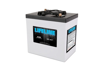 Lifeline GPL-4CT AGM Deep Cycle Battery 6V 220A-Hr Lifeline GPL-4CT AGM Deep Cycle Marine Battery, Lifeline GPL-4CT, Lifeline AGM 6V, 220A-Hr