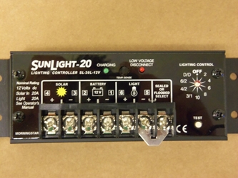 SunLight 20L Solar Lighting Controller sunlight SL-20l-12v, solar controller, morningstar sunlight, 12v solar charging controller