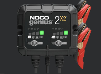 NOCO GENIUS2X2  6V/12V 2-Bank, 4-Amp Smart Battery Charger 