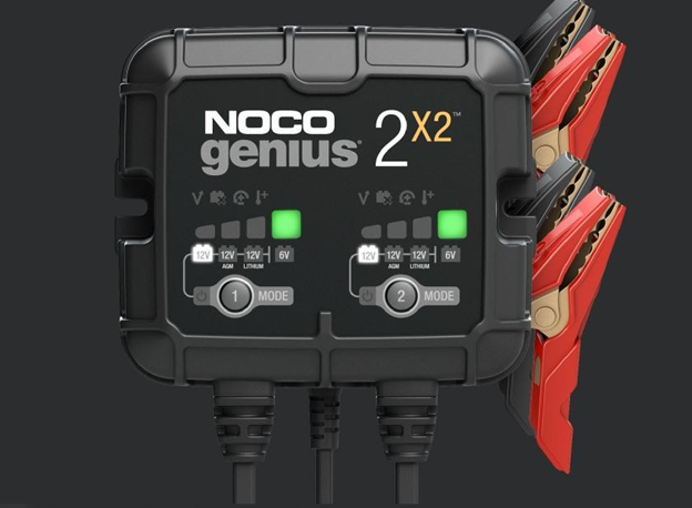 NOCO Company - NOCO GENIUS2X2 6V/12V 2-Bank, 4-Amp Smart Battery Charger  #BCN64610