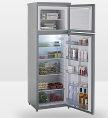 Isotherm CR271 Upright Silver Refrigerator/Freezer AC/DC 9.6cu.ft. (7.7 cu.ft./ 1.9 cu.ft.) 