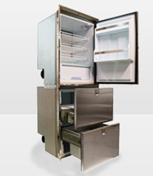 Isotherm CR320 Combi Refrigerator/ Freezer Stainless Steel - 5.5cu. ft. fridge / 5.5 cu.ft. Drawer 