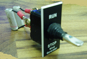 Stop/Run Switch w/Plate & Suppressor Stop Run Switch Kit 50A, Stop Run Switch with Plate Suppressor, 50amp Switch 
